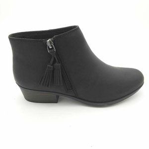 Clarks Addiy Terri Ankle Booties Black Leather 6.5